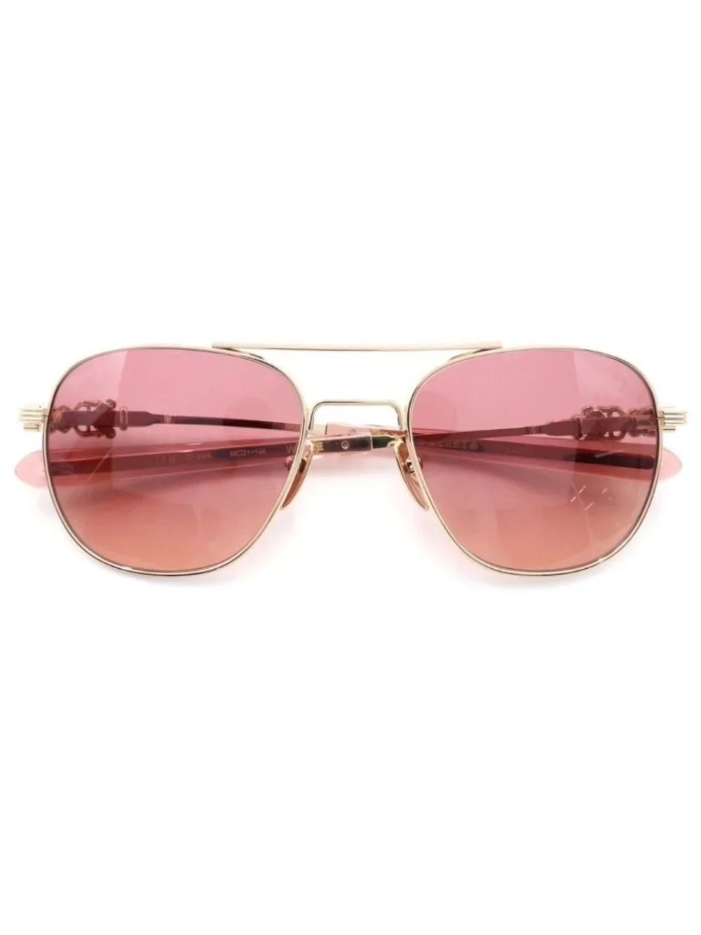Chrome Hearts Wence Sunglasses Double Bridge Dagger Temple Gold Eyewear